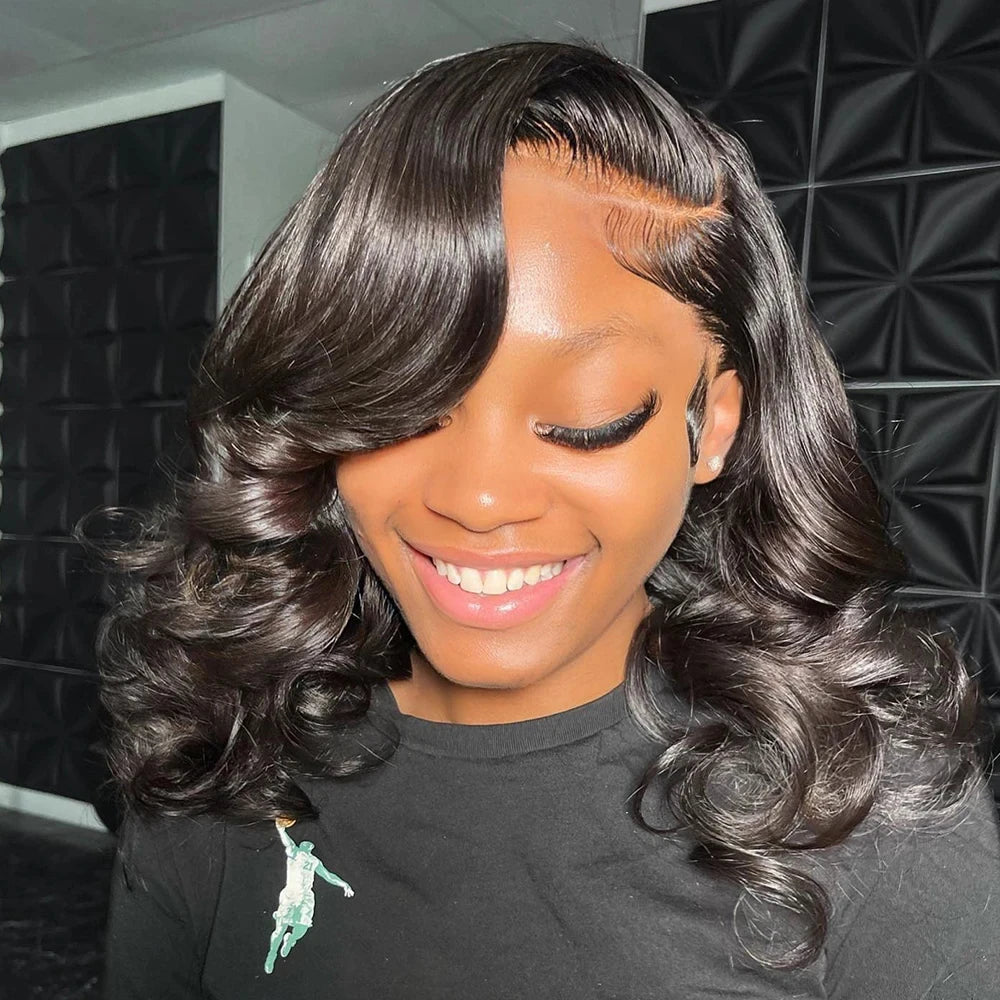 Queen Nala 200 Density Short Bob Body Wave Glueless 7x5 Lace Closure human Hair Wigs Wave 13x6 HD Lace Frontal Wig 100% Human Hair Preplucked 13x4 Lace Front Wig Remy Brazilian Hair Ready To Wear On Sale For Women
