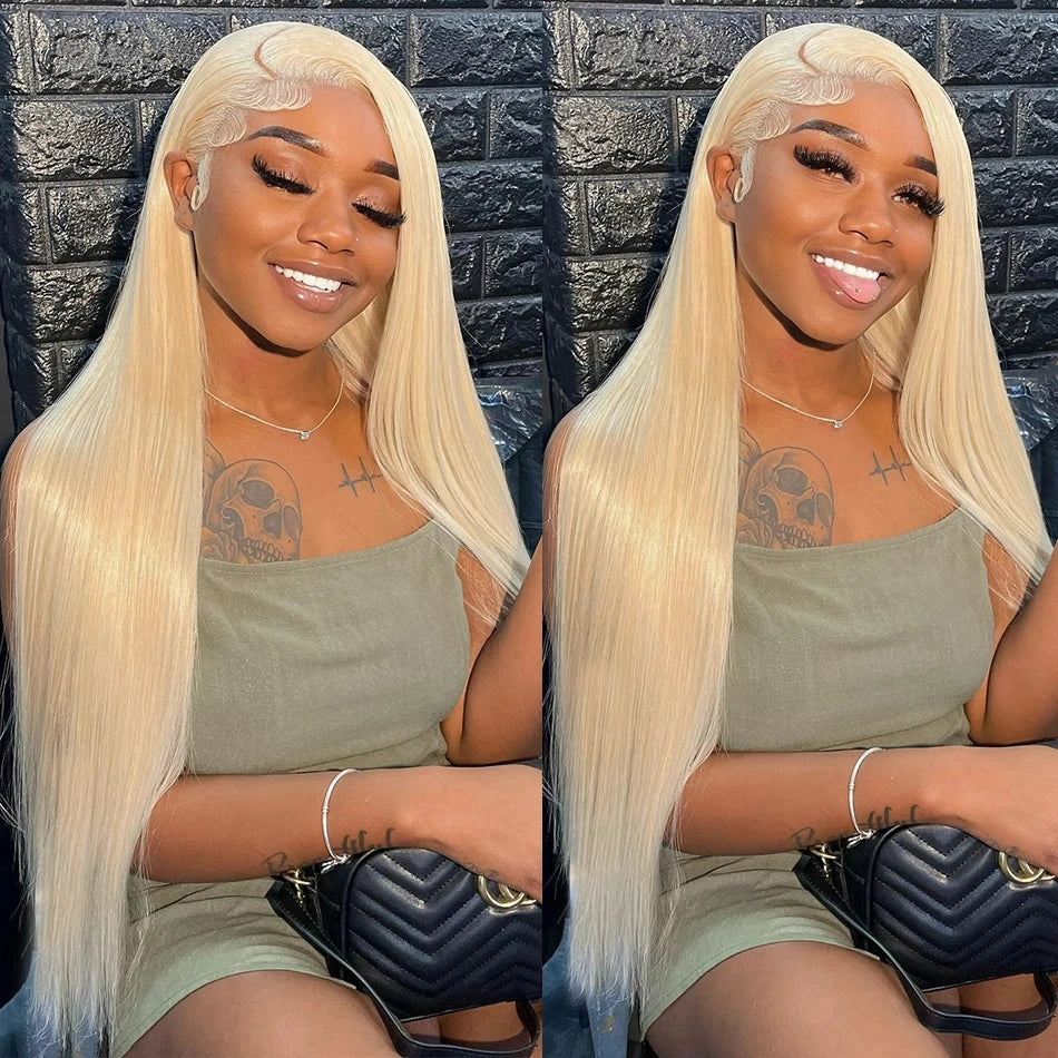 613 Blonde Human Hair Bundles 30 32 Inch Brazilian Remy Hair Weave Honey Blonde 1 3 4 Straight Bundles Wholesale Hair Extensions