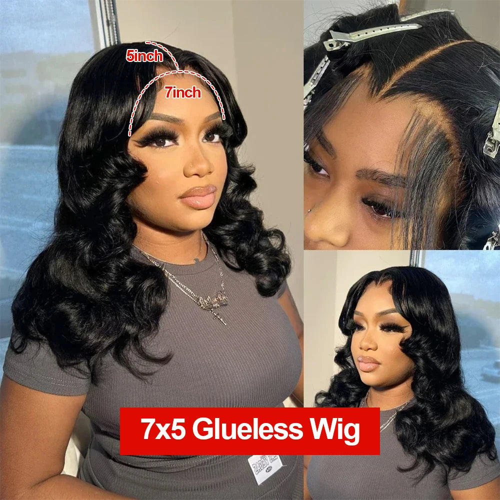 Queen Nala 200 Density Short Bob Body Wave Glueless 7x5 Lace Closure human Hair Wigs Wave 13x6 HD Lace Frontal Wig 100% Human Hair Preplucked 13x4 Lace Front Wig Remy Brazilian Hair Ready To Wear On Sale For Women