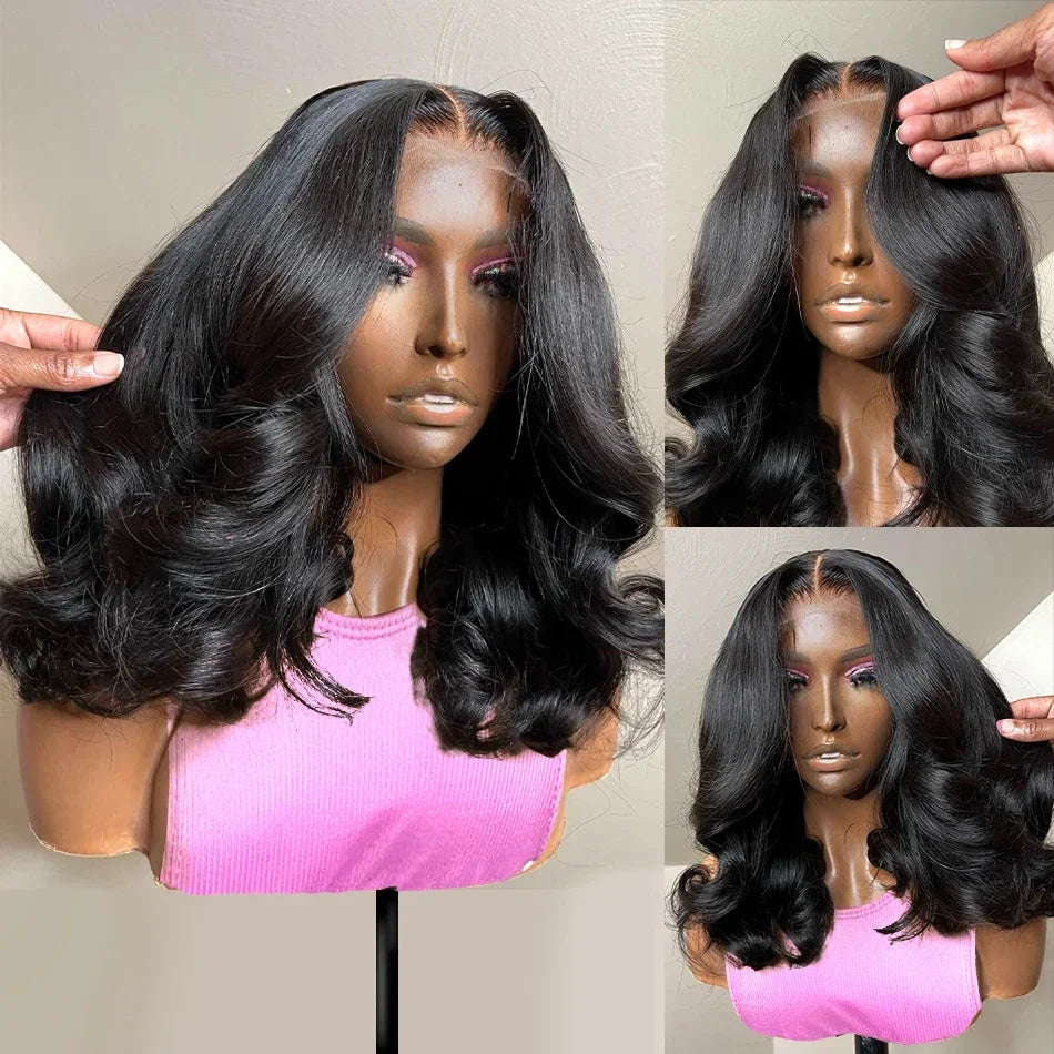 Queen Nala 200 Density Short Bob Body Wave Glueless 7x5 Lace Closure human Hair Wigs Wave 13x6 HD Lace Frontal Wig 100% Human Hair Preplucked 13x4 Lace Front Wig Remy Brazilian Hair Ready To Wear On Sale For Women