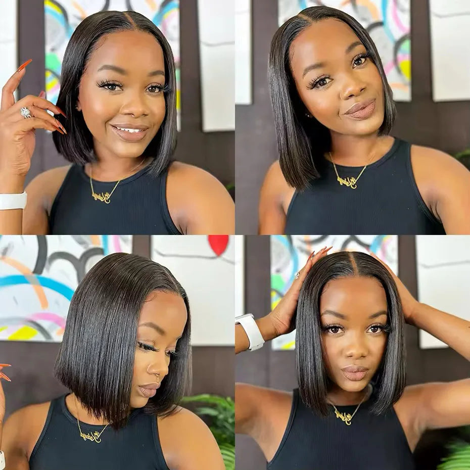 250% 10A Raw Vietnamese Transparent Lace Frontal Wig Human Hair 13x4 13x6 Bob Preplucked Bleached Knots Human Hair Wig for Women