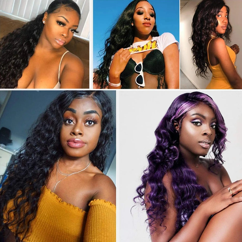 Peruvian Natural Wave Hair Weave Bundles 8-30Inch Virgin Tissage Human Hair Extensions 3Bundles Deal Unprocessed Wet and Wavy