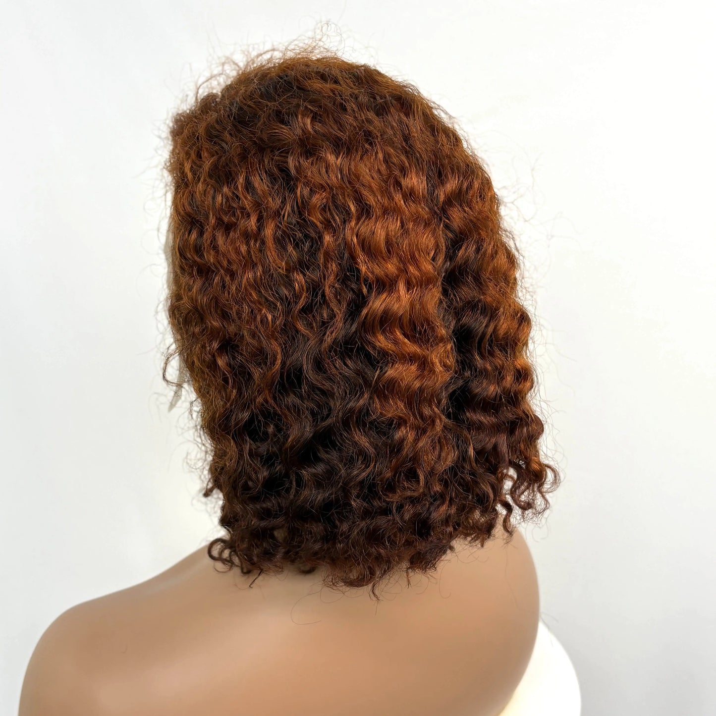 250% Density 4/30/4 Higjlight Ombre Short Water Wave Bob Wig Human Hair Wigs 13x4  Lace Frontal Deep Wave Curly Wig for Women