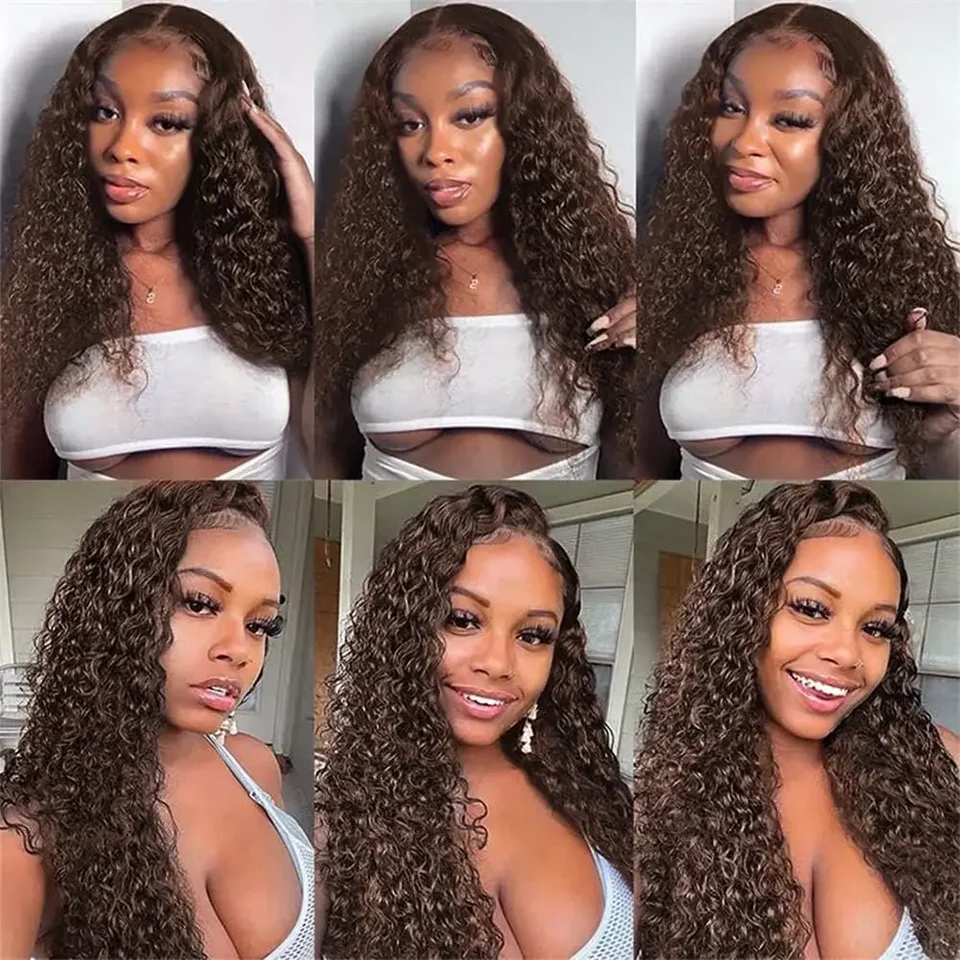 12A Burmese Curly Bundles Brown Pixie Curls Raw Hair 100% Human Hair Natural Curly Hair Weave Hair Extensions For Women Color #4