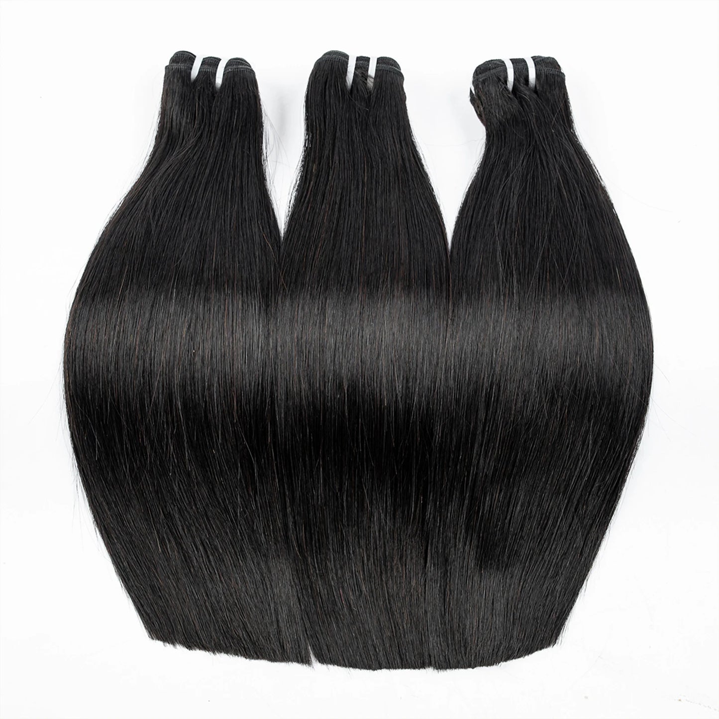 16A Vietnamese Virgin Hair Double Drawn Bone Straight Hair Bundles with 2x6/5x5 HD Lace Closure 100% Raw Human Hair Bundles