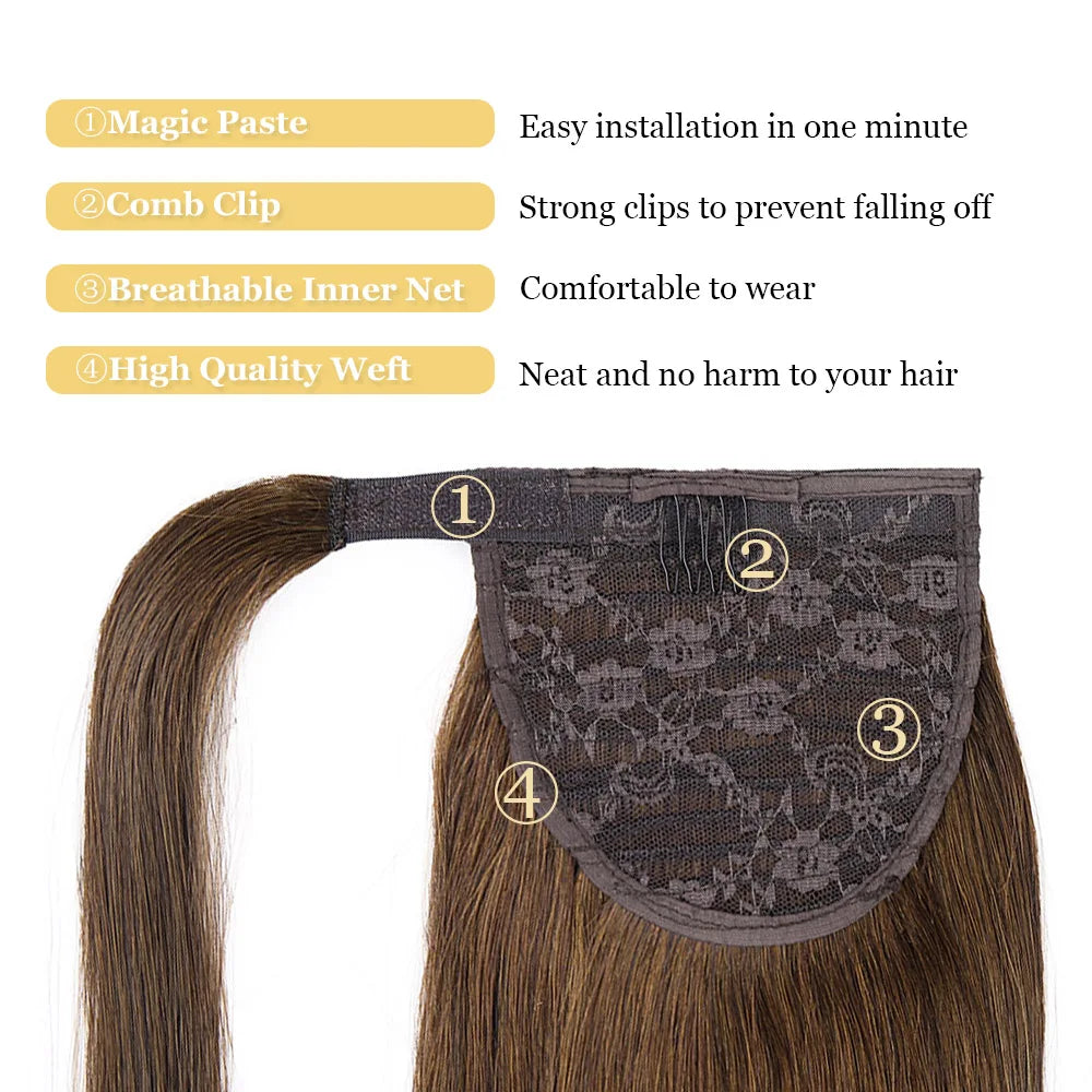 Ponytail Hair Extensions Human Hair Pony Tails Hair Extensions Human Hair Ponytail Extension Wrap Around Ponytail Human Hair