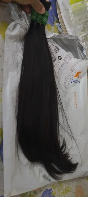 Wholesale Human Hair Bulk For Braiding Natural Color Straight Indian Hair No Weft Braiding Bulk Hair Extensions For Women 50g
