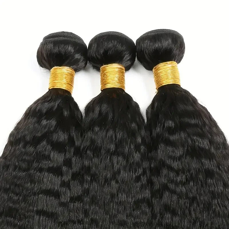 Brazilian Kinky Straight Human Hair Weave Bundles Deal Raw Virgin Hair Tissage Clearance On Sale Yaki Straight Hair Extensions