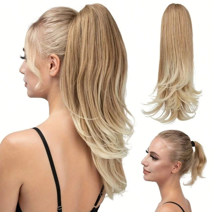 Synthetic Claw Clip In Short Ponytail Curly Pony Tail Clip-on hair False Wig House Pony Extension Hairpiece For Women