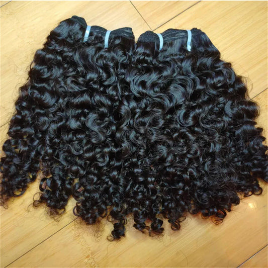 Original Real Burmese 3C4A Curly Human Hair 4 Bundle Deals Weft Extensions Burmese Curly Raw Human Hair Bundles Weave Full Head