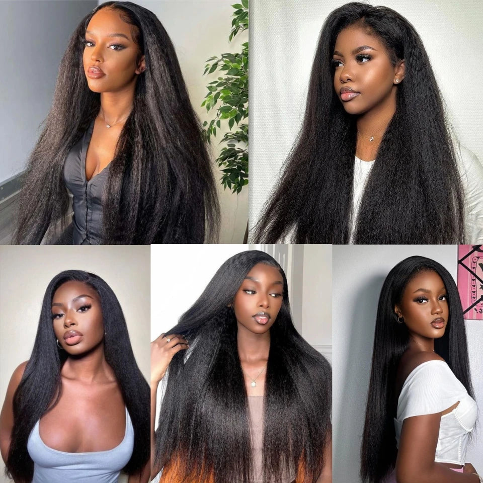 Brazilian Kinky Straight Human Hair Weave Bundles Deal Raw Virgin Hair Tissage Clearance On Sale Yaki Straight Hair Extensions
