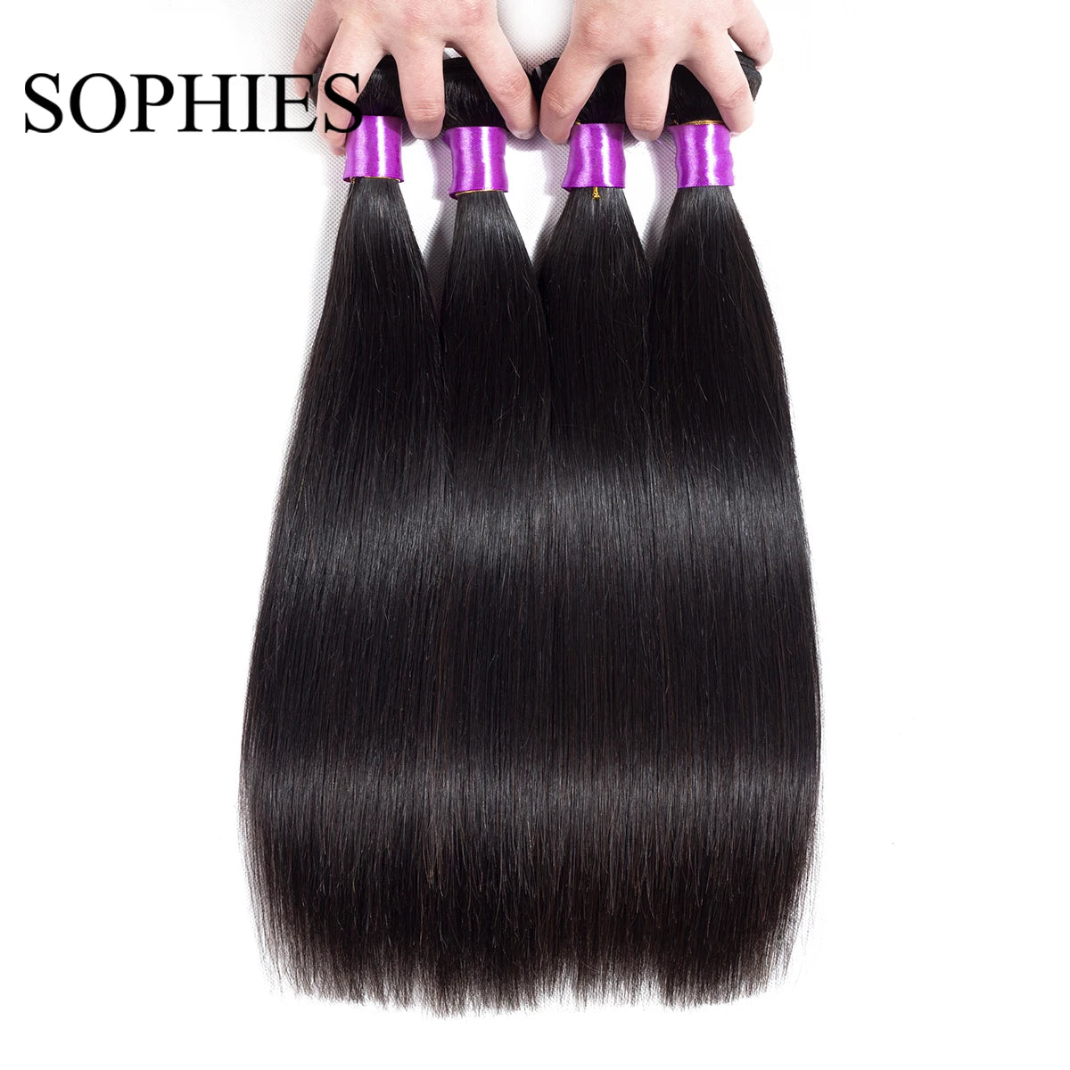 Straight Long Human Hair Bundles Brazilian Hair Weave Bundles 30Inch Human Hair Bundles Deals For Women 100% Hair Extensions