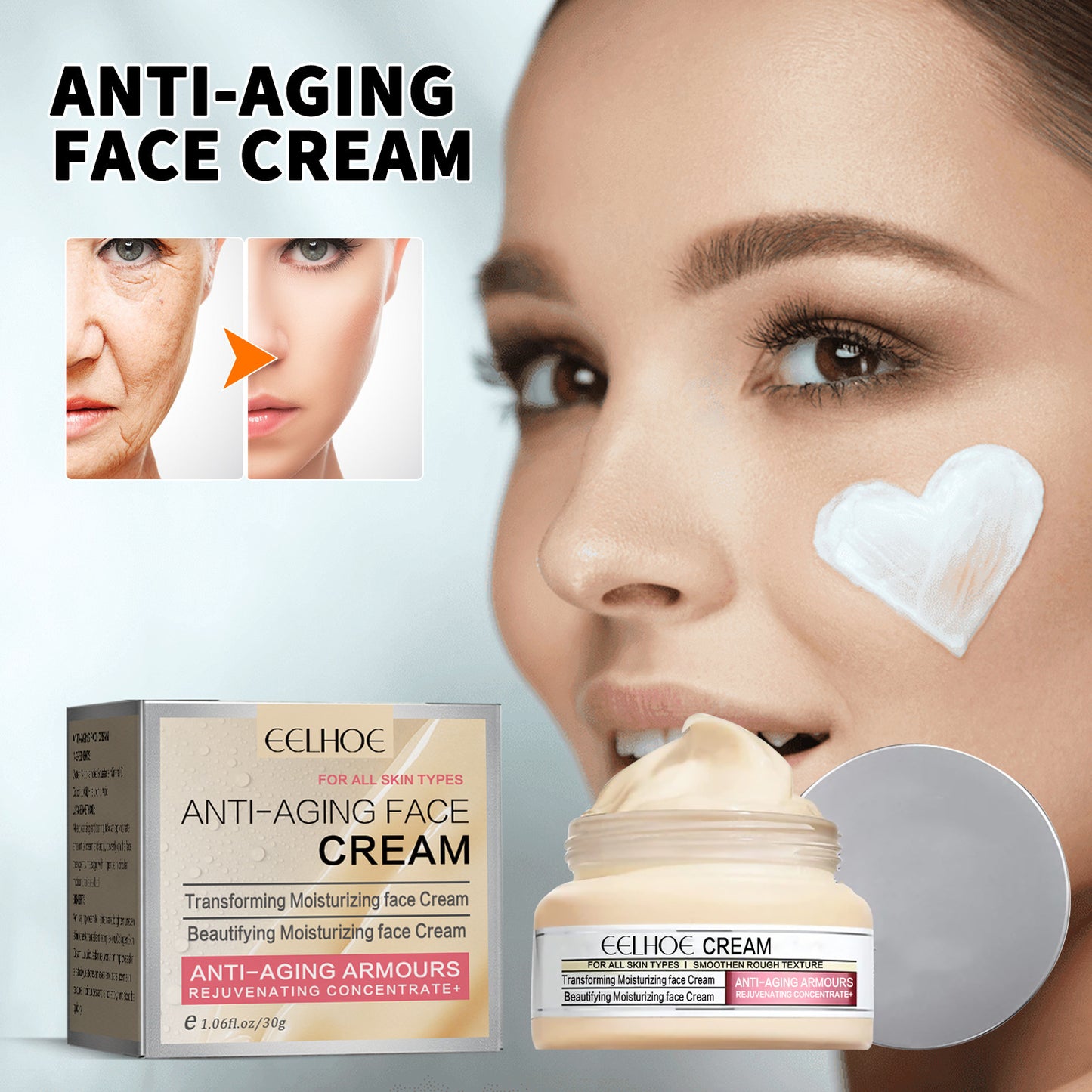 EELHOE Firming Cream Deeply Moisturizes The Skin, Fades Fine Lines, Tightens The Face, Collagen, And Anti-wrinkle Cream