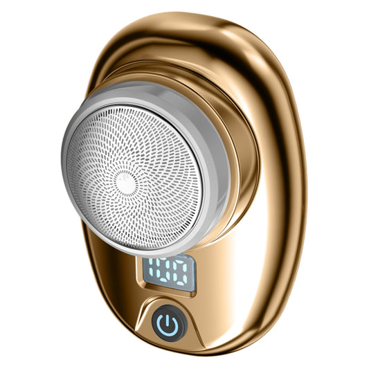 Gold-Blue-Black Color Options 1Pc Portable Electric Shaver With LED Digital Display Type-C Rechargeable Electric Razor For Men Electric Beard Trimmer For Home Office Travel Car