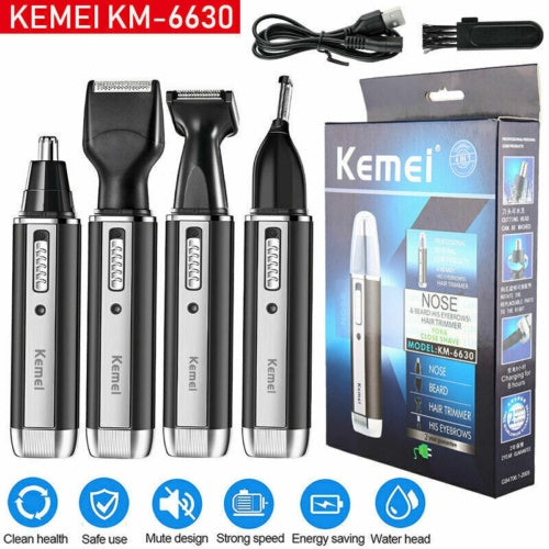 Mens 4 In 1 Rechargeable Hair Beard Eyebrow Ear Nose Shaver Trimmer Electric Kit