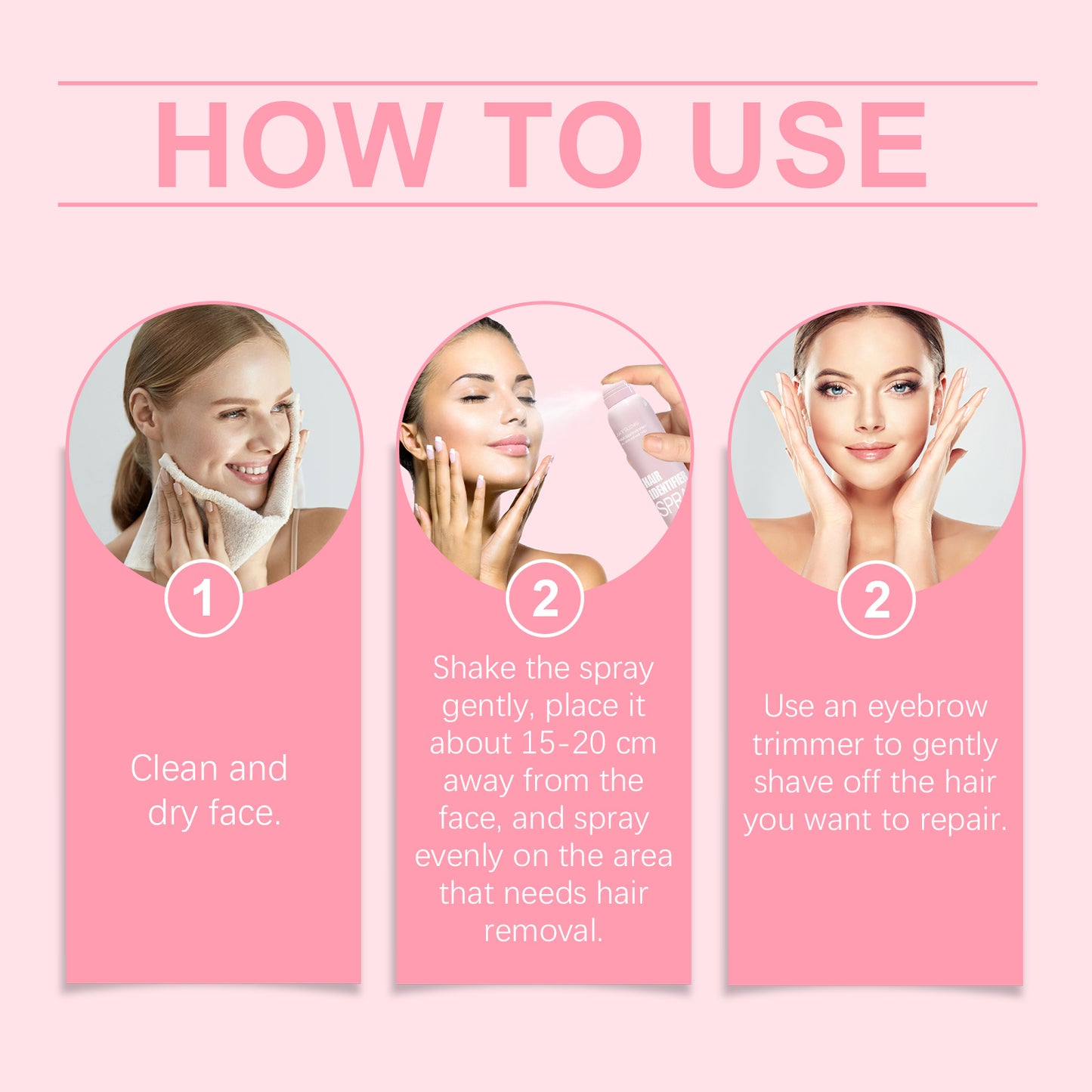Facial Cleansing  Mild Hair Removal Spray