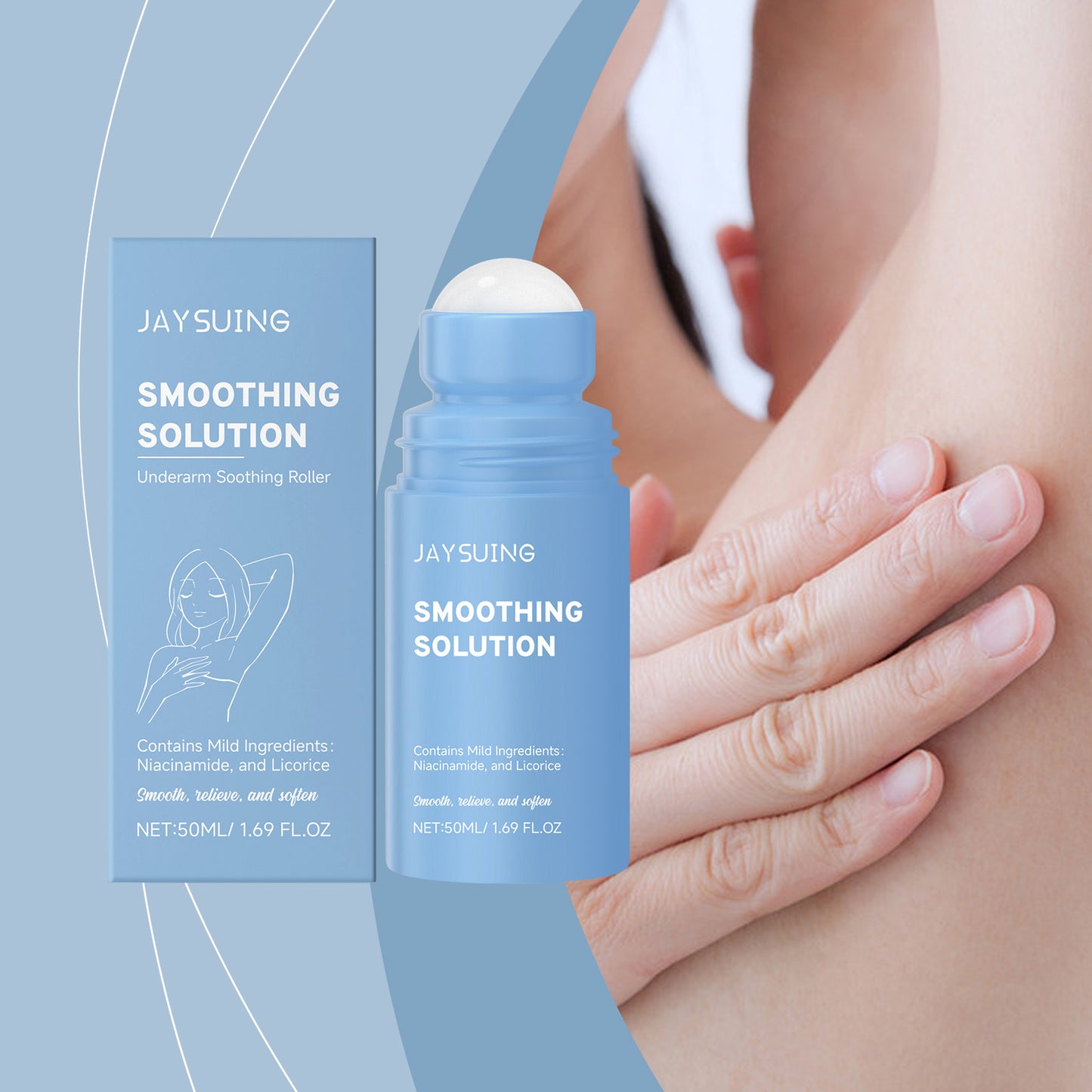Jaysuing Underarm Soothing Roll-On Gently Cleanses The Armpits, Moisturizes And Soothes The Skin Serum