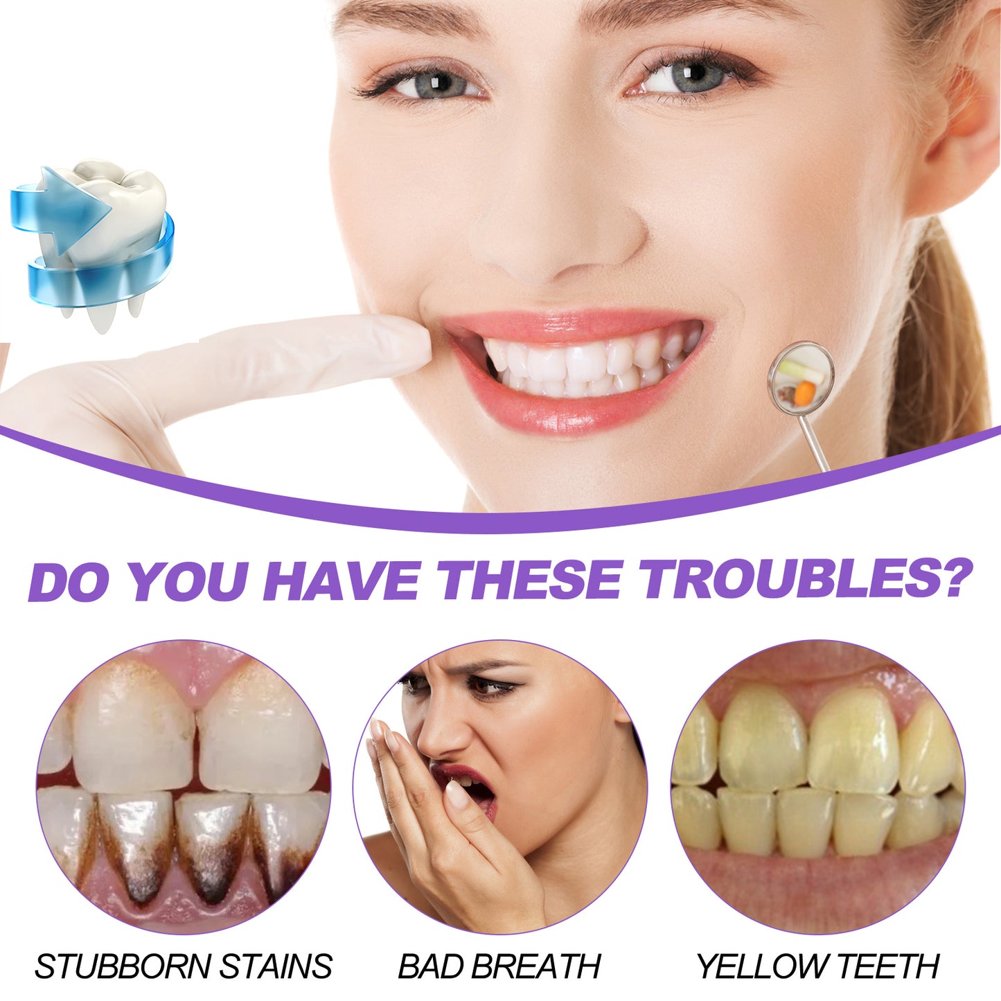 Purple Whitening Toothpaste - Toothpaste To Clean Stains, Odors, Whiten Teeth, And Care For Gums