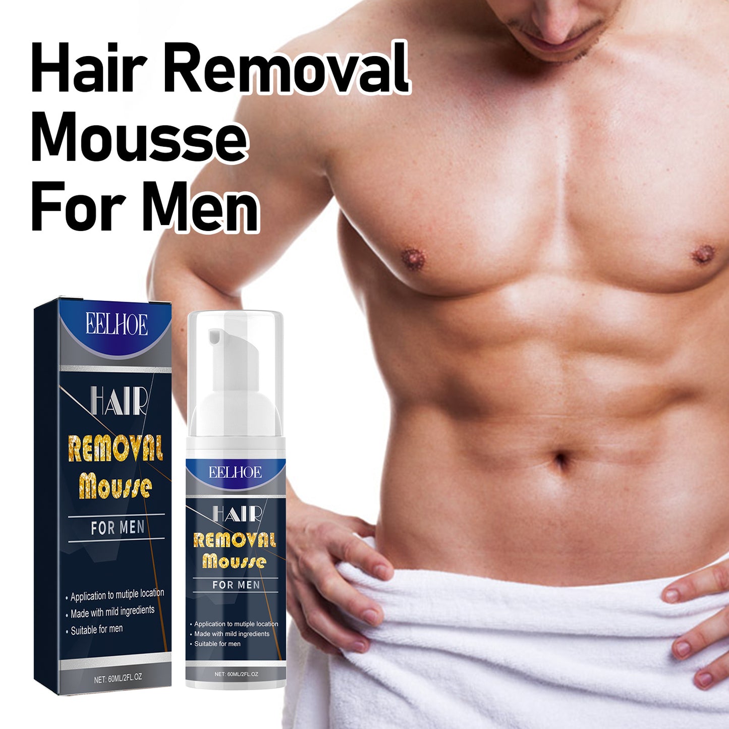 Body Hair Chest Thighs Underarms Gentle Non-irritating Clean Hair Removal Mousse