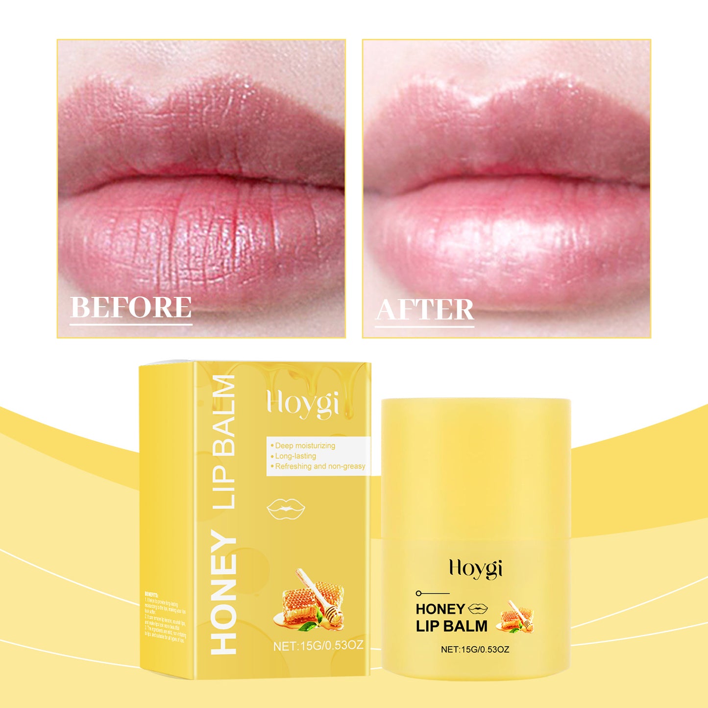 Hoygi Honey Nourishing Lip Balm Deeply Nourishes, Softens Lip Skin, Fades Lip Lines, And Prevents Chapped Lip Balm