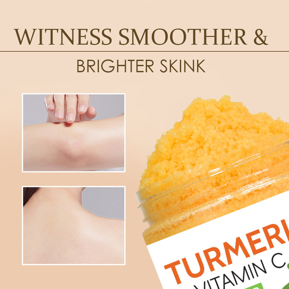Turmeric & Vitamin C Body Scrub Deep Cleanse, Exfoliate & Strengthen Daily Shower Ritual Natural Ingredients Blend With Turmeric, Vitamin C & Hyaluronic Acid