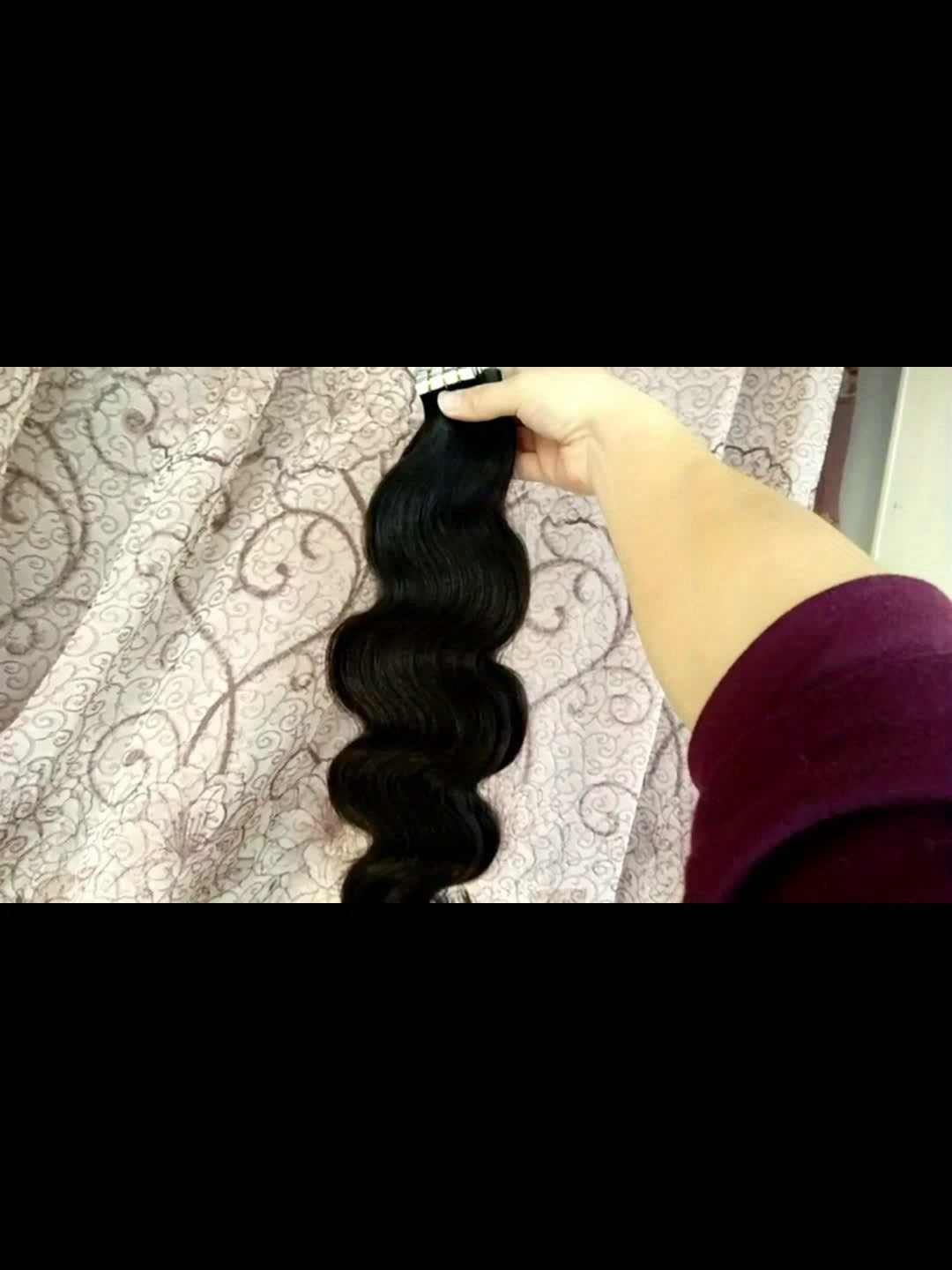 Body Wave Tape In Hair Extensions 16 Inch For Women Semi-Transparent Tape Ins Human Hair Extensions Invisible Brazilian Hair Tape In Wavy Extensions Real Hair 20 PCS 1.76 Oz